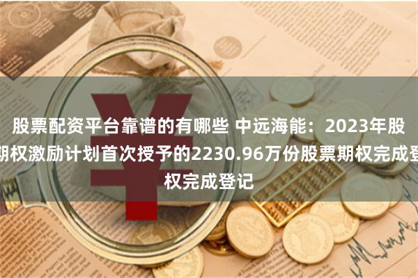 股票配资平台靠谱的有哪些 中远海能：2023年股票期权激励计划首次授予的2230.96万份股票期权完成登记