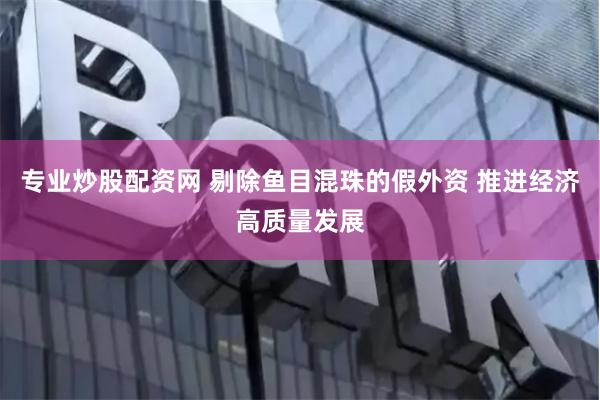 专业炒股配资网 剔除鱼目混珠的假外资 推进经济高质量发展